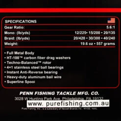 PENN Fierce III 5000 Spinning Reel -Penn 134198 7 n