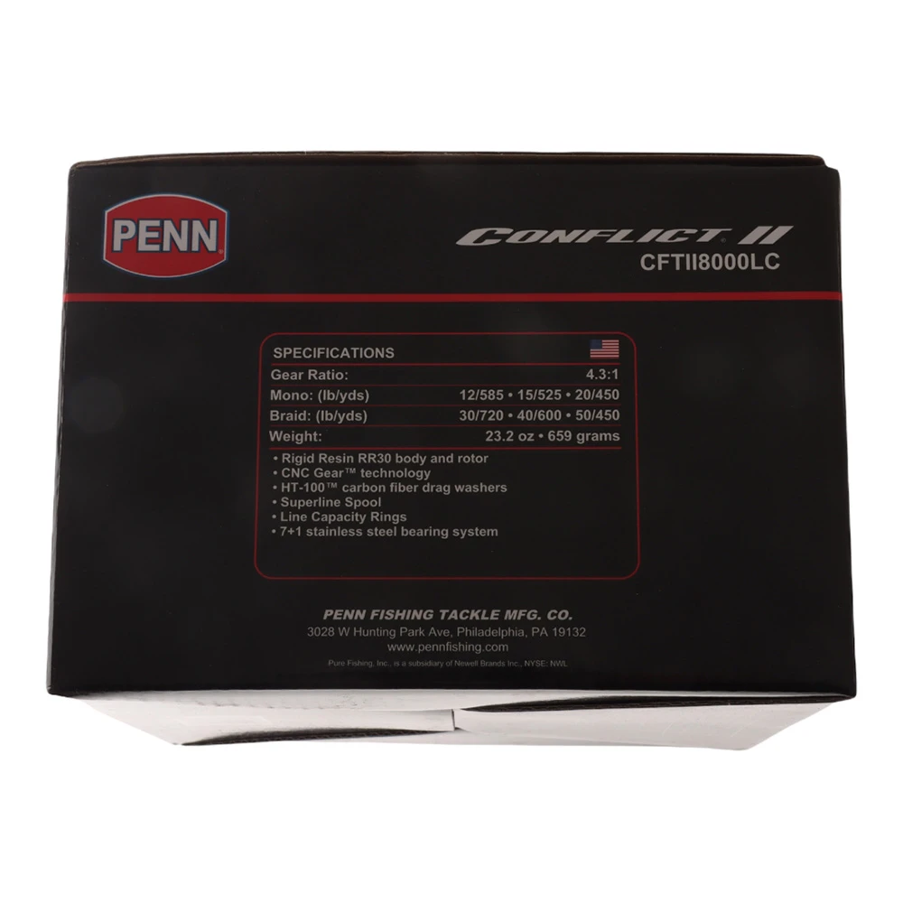 PENN Conflict II 8000 Long Cast Spinning Reel 2 PENN Conflict II 8000 Long Cast Spinning Reel - Image 2